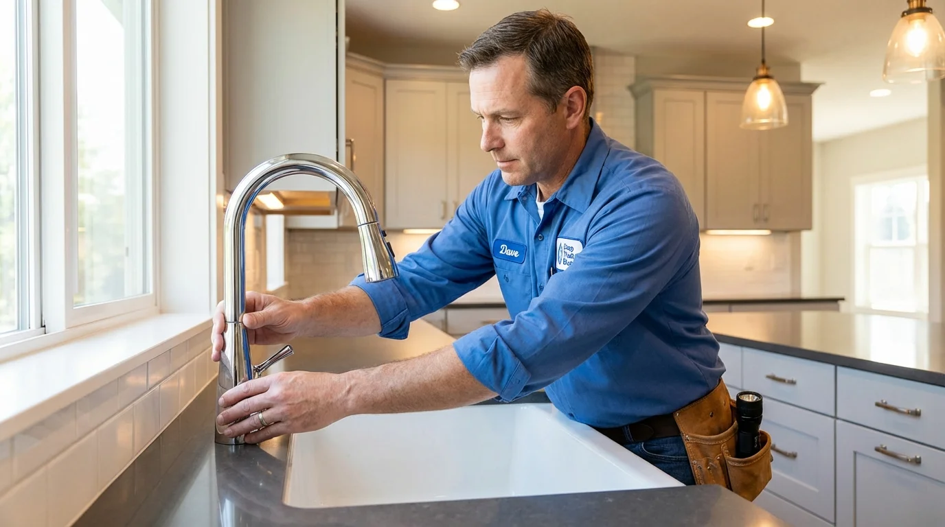 Kitchen faucet installation by Johns Plumbing LLC in Lititz